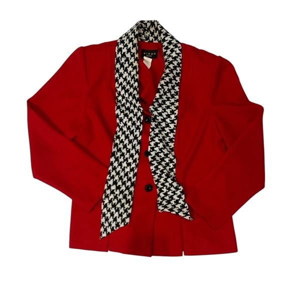 Virgo Red Suit Jacket, Size 12P.‎ - Picture 1 of 6